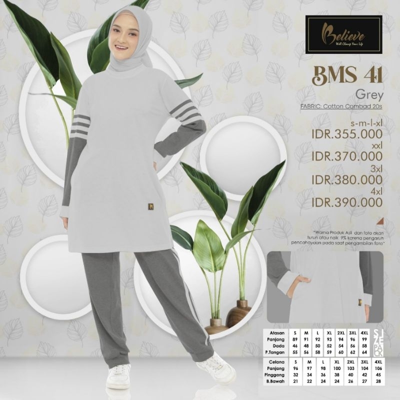 BAJU OLAHRAGA MUSLIMAH BMS 41 BY BELIEVE