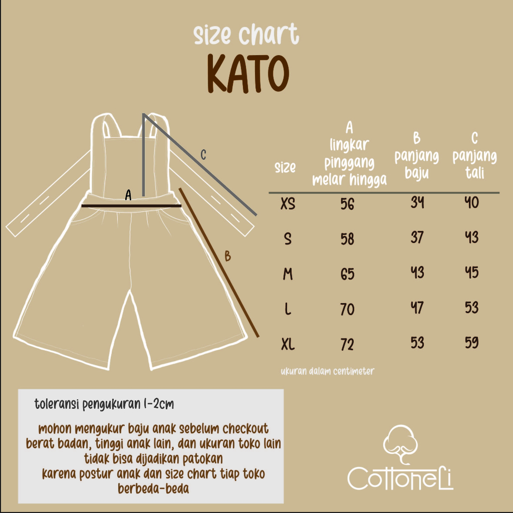 KATO - Salopette Linen Corduroy Celana Overall Overalls Anak Laki-Laki Perempuan KADO ULANG TAHUN BAYI MURAH