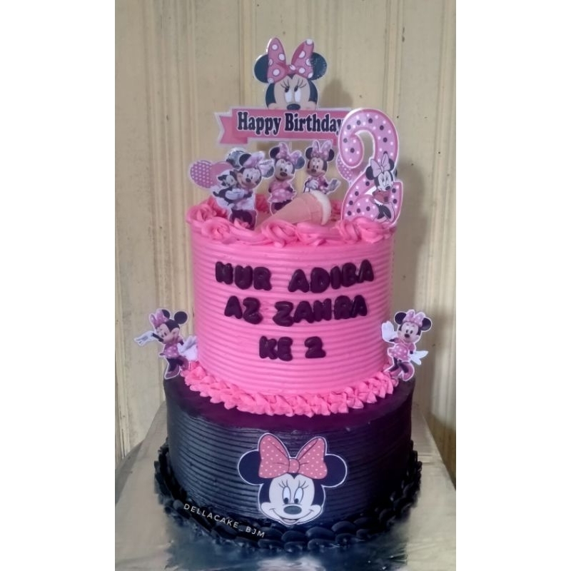 

❤ BORNEO ❤ KUE ULTAH MINNIE MOUSE 2 TINGKAT