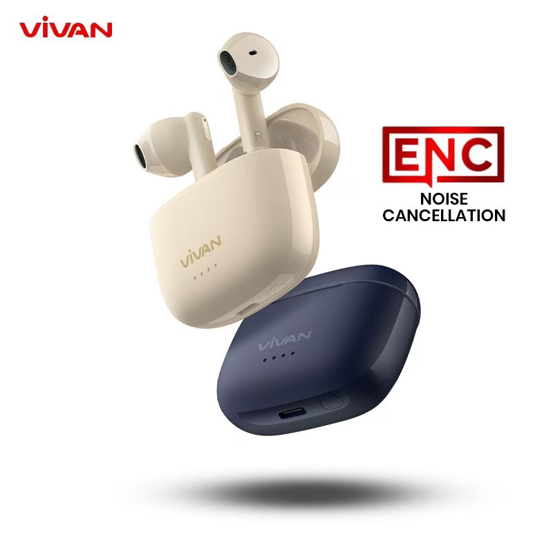 Original VIVAN infinity Earphone Wireless Airbuds ENC BT 5.3 Headset Bluetooth TWS Waterproof IPX4 In Ear With Charging Case