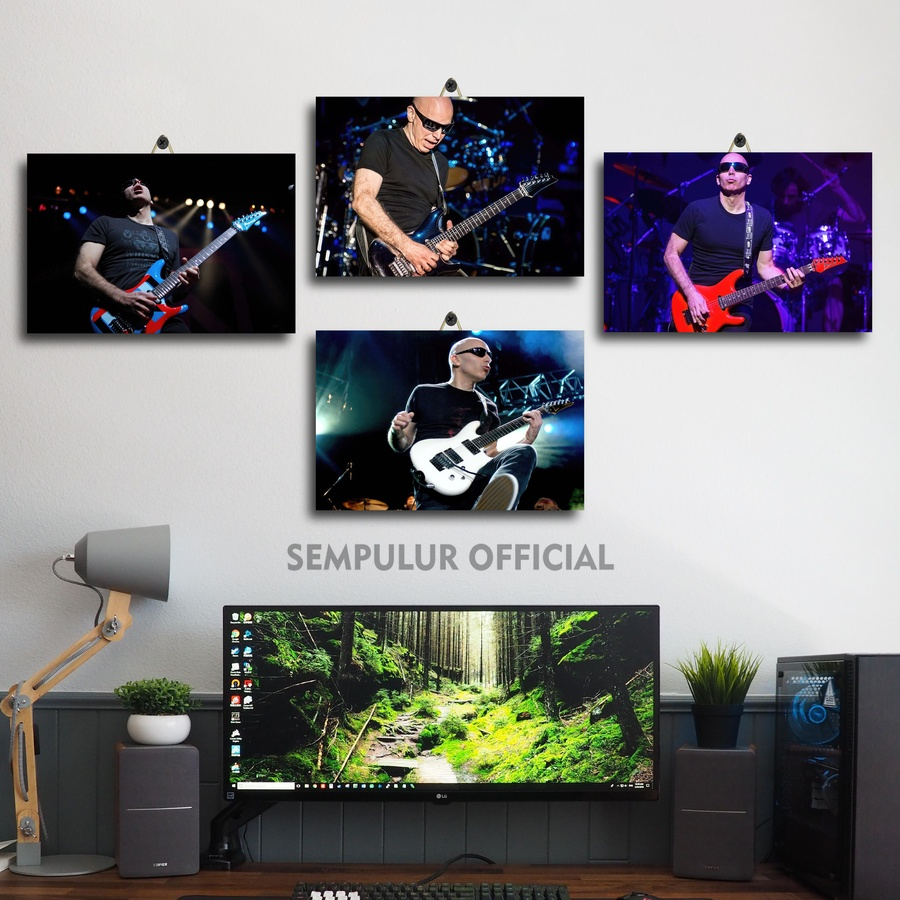 POSTER DINDING BAND WALLPAPER JOE SATRIANI 20X30 / DEKORASI DINDING JOE SATRIANI / DEKORASI KAMAR TI