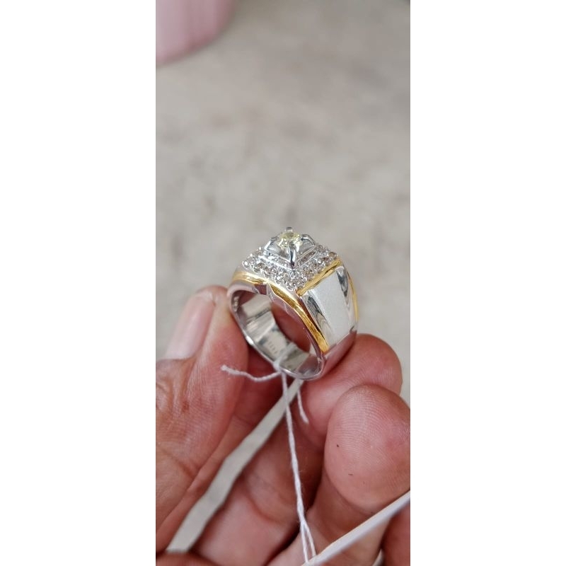 cincin pria full berlian mata utama , 0,28 cts harga pengrajin gratis memo lab/ bukti asli berlian