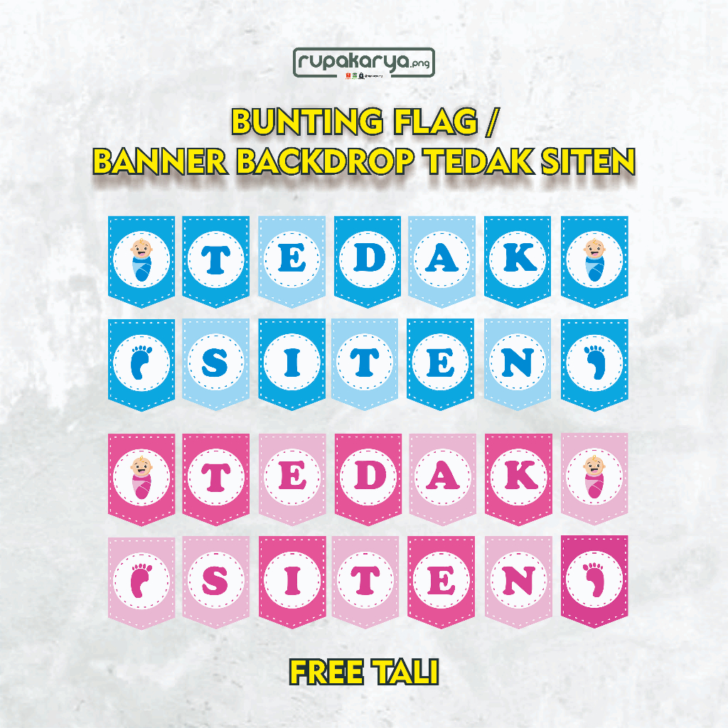 BUNTING FLAG / BANNER BACKDROP TEDAK SITEN