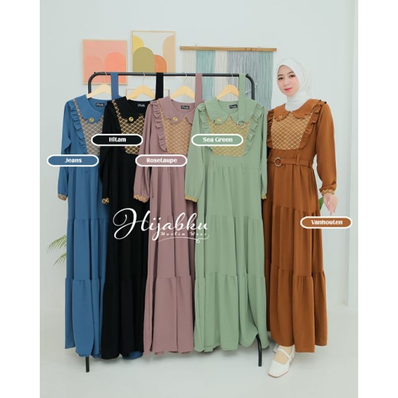 DIANA DRESS HIJABKU, INNARA DRESS CRINGKLE HIJABKU, GAMIS HIJABKU, DRESS ORI HIJABKU, GAMIS ORI, HIJ