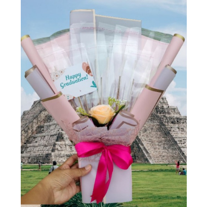 BUKET UANG KOSONG PREMIUM 15 SLOT+ BUNGA+ KAIN NET MURAH/FREE PACKING KARDUS/ FREE KARTU UCAPAN