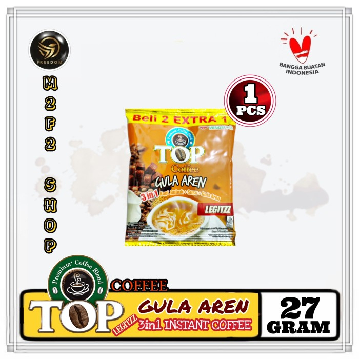 

Kopi TOP Gula Aren Legitzz 3in1 Kopi Instan Sachet - 27 gr (Kemasan Satuan)