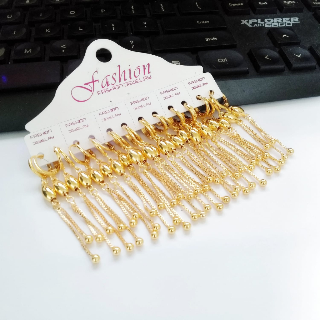 AV267 Grosir Anting Juray Panjang Anting Gold Dewasa