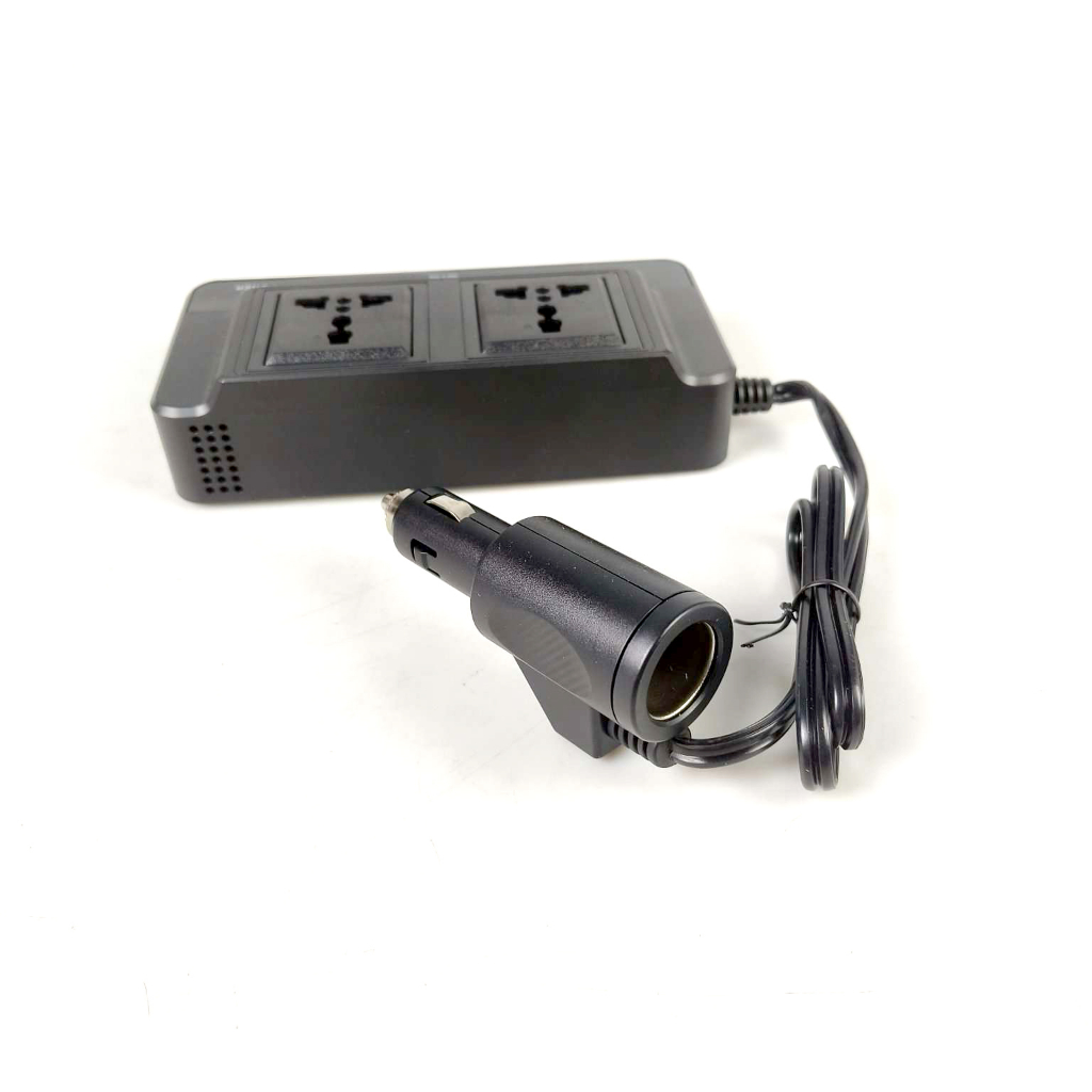 Car Power Inverter DC 12V to AC 220V 200W 3 USB Port - 8300-2 - Black