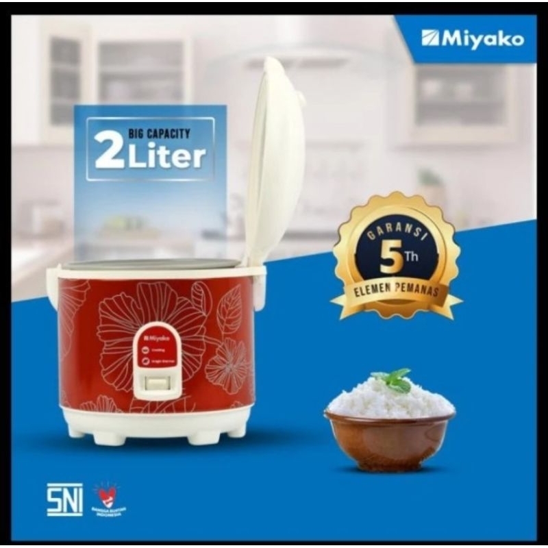 Magic Com Miyako 2Liter Anti Lengket MCM-558SBC / 558SBC