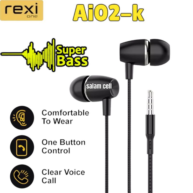 Headset REXI Ai02-K Xtra Bass Original Garansi