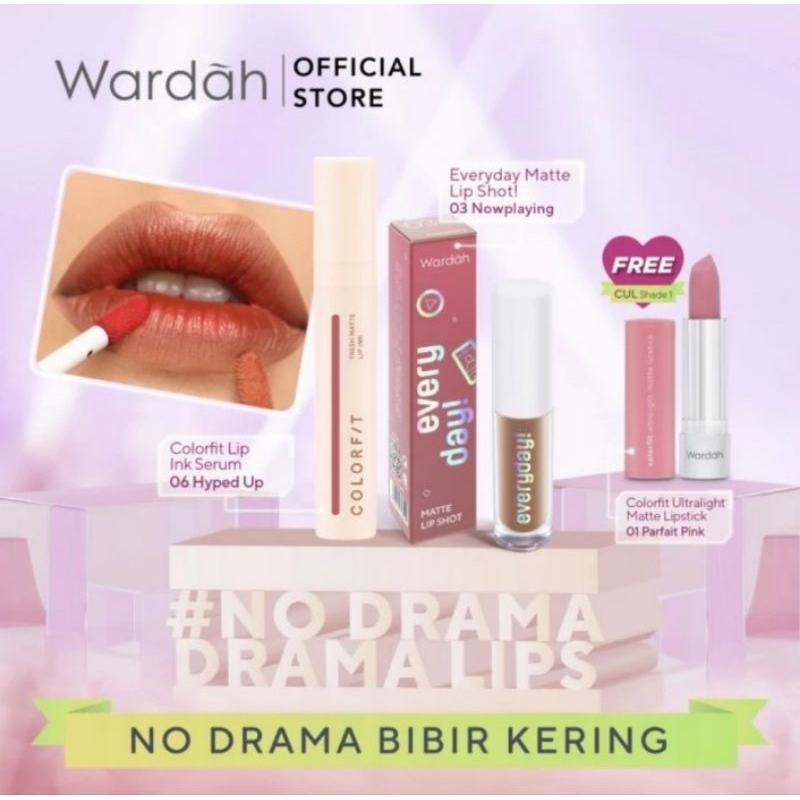 Paket Bundle Wardah Lip Shot 03 & Wardah Lip Ink Serum 06