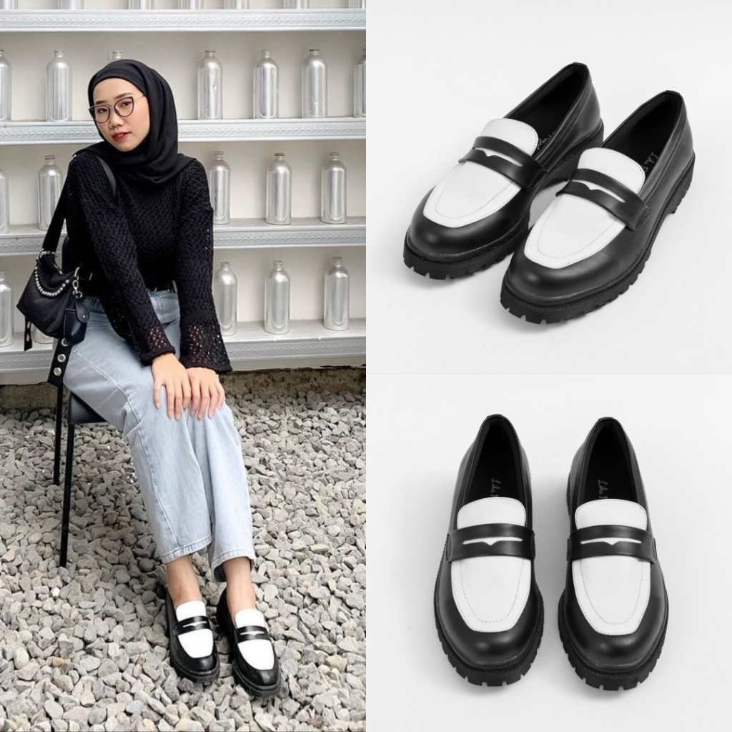 Sepatu Loafers Wanita Kasual Santai Elegan Kuliah Loafer Wanita Original - Khaila Women