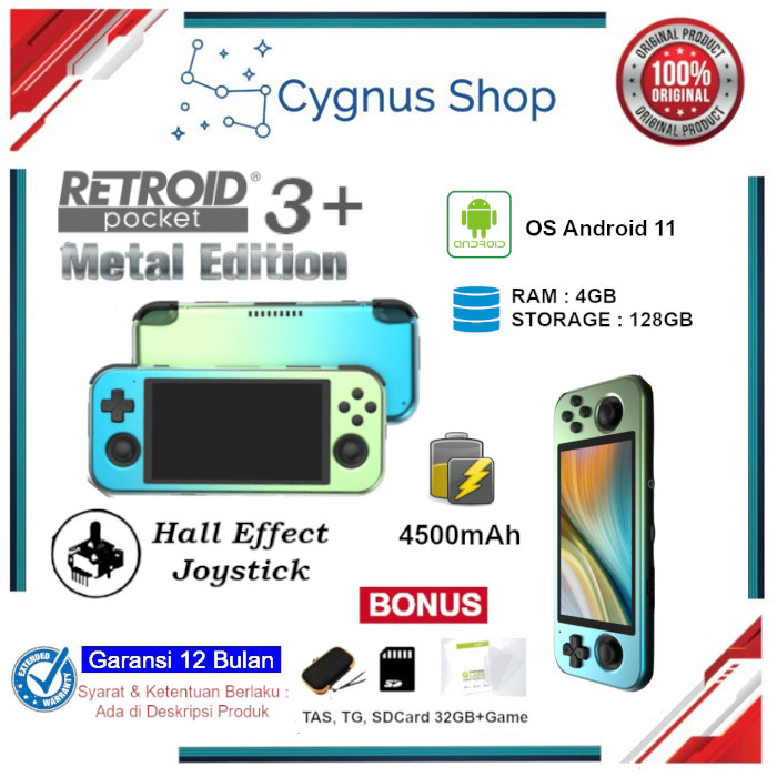 Retroid Pocket 3+ Plus Metal Edition Game Console Portable Android System