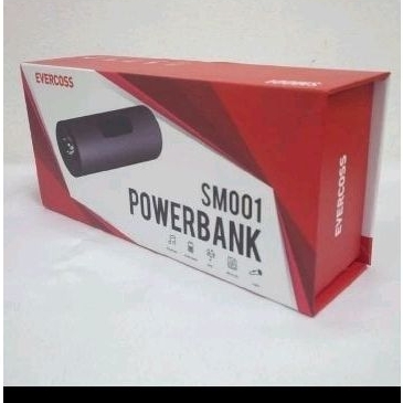 EVERCOSS SM001 3 IN 1 SPEAKER POWERBANK SENTER