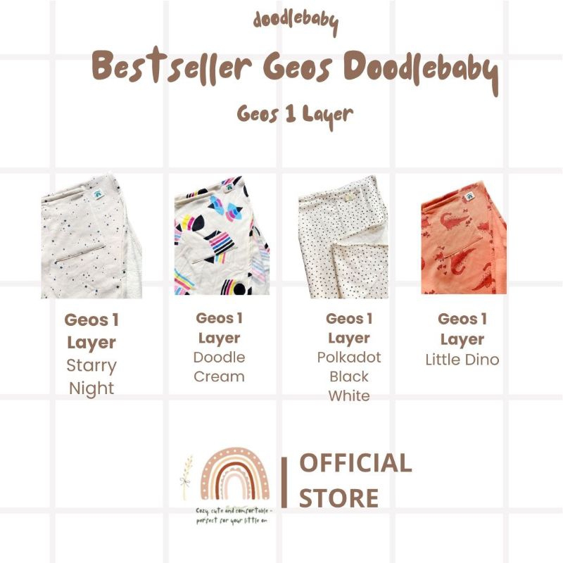 Gendongan Bayi || Geos Baby 1 Layer || Gendongan Bayi Lembut || Gendongan Multifungsi || Baby Gift