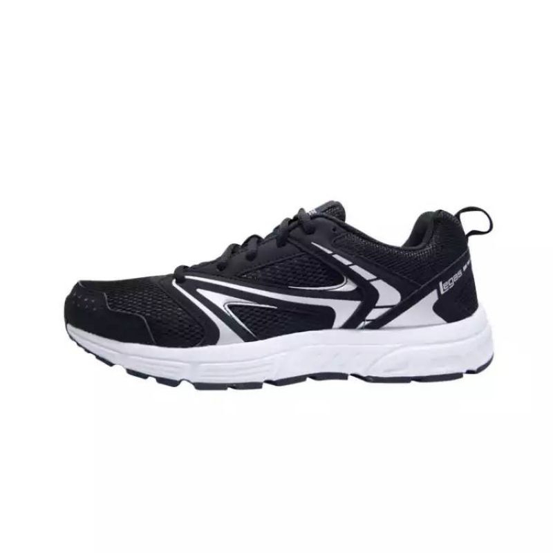 Sepatu League Legas Veloce LA U Black Running Shoes Cowo Sneakers Pria Hitam Original Murah