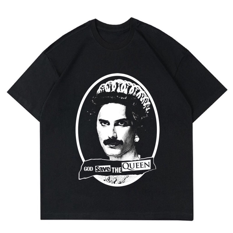 BAJU KAOS VINTAGE WORDY MEMES “GOD SAVE THE QUEEN” |T-SHIRT VINTAGE WORDY MEMES| BAJU KAOS OVERSIZE 
