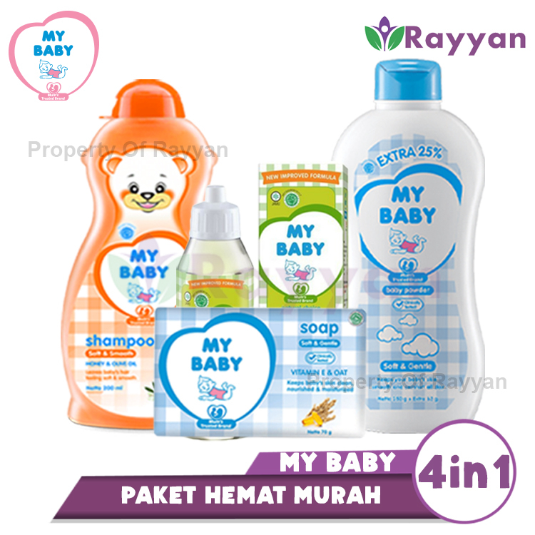 [MP]Paket My Baby 4 Pcs|My Baby Bundling|Mb-A|Paket Mandi Baby|Paket Hemat|Perlengkapan Bayi|Paket Hemat My Baby|Paket My Baby-A