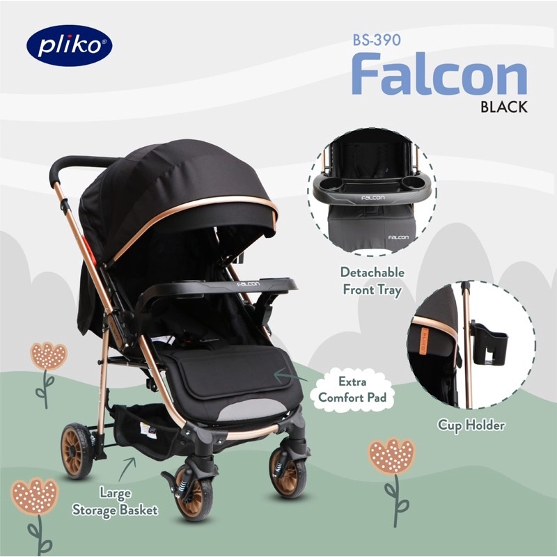 Stroller Pliko Falcon 390 Reversible Handle / Kereta Dorong Bayi
