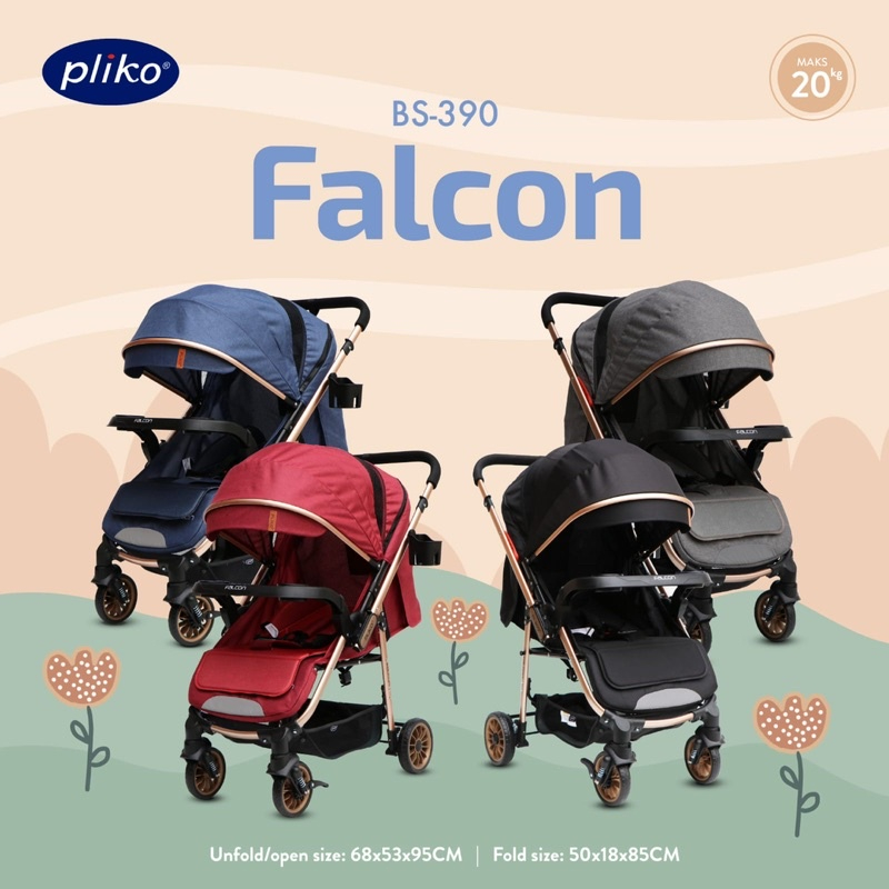 Stroller Pliko Falcon 390 Reversible Handle / Kereta Dorong Bayi