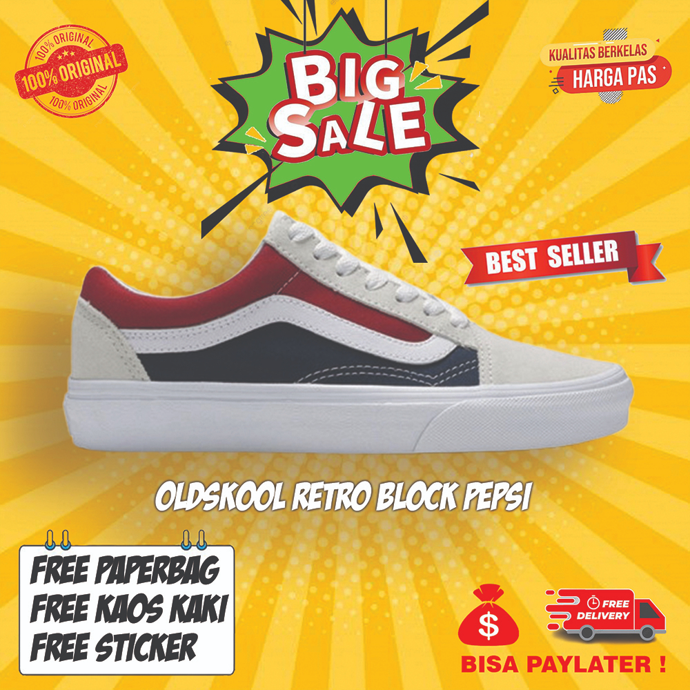 [SALE] VANS OLD SKOOL RETRO PEPSIBNIB | VANS OLD SKOOL | VANS | VANS ORIGINAL | VANS MURAH | SEPATU 