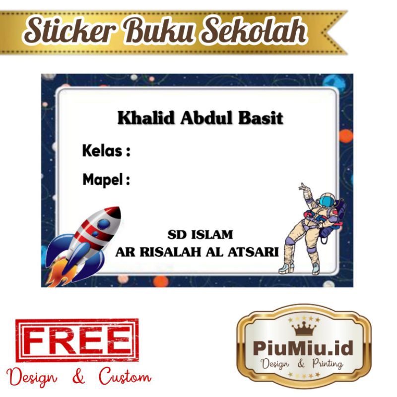 

LB- (ISI 50 PCS) STICKER BUKU SEKOLAH MOTIF ASTRONOT
