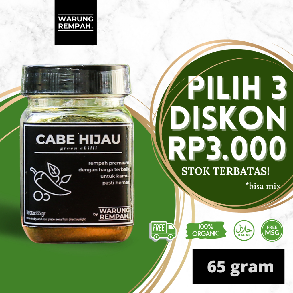 Cabe Hijau Cabai Hijau Bubuk