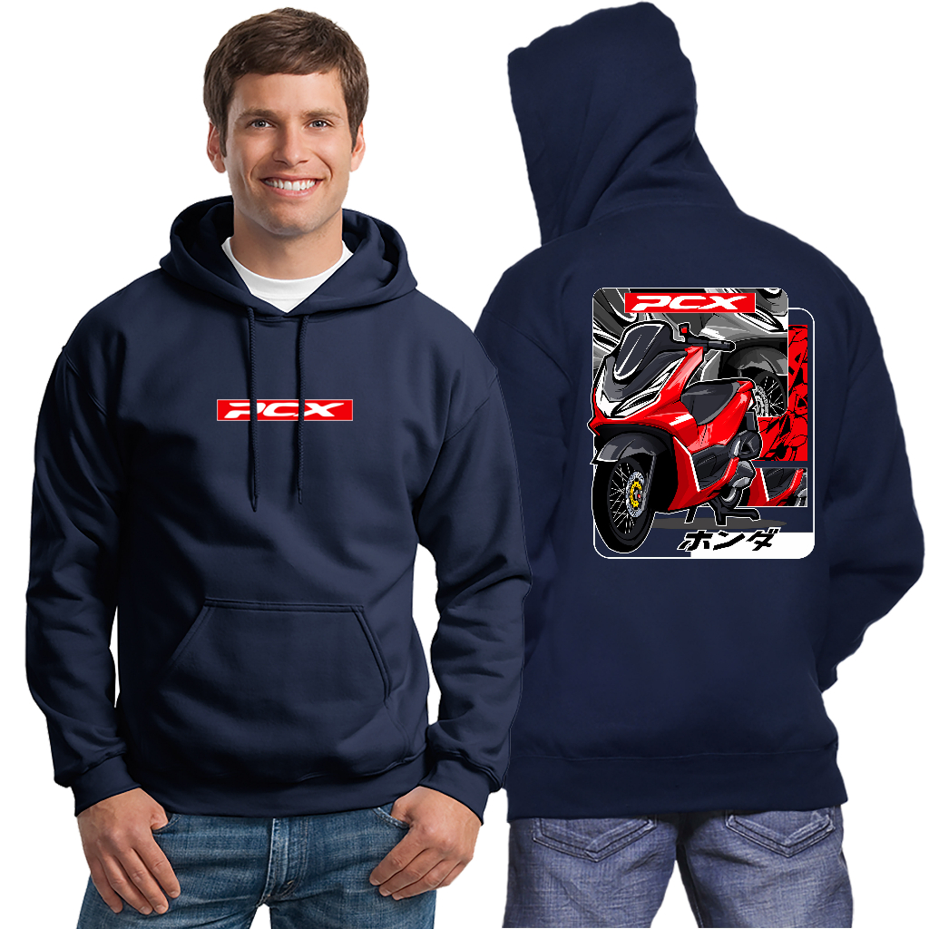 Jaket Honda PCX Merah Sweater Hoodie Distro Keren Hoodie PCX Merah Terbaru 2023