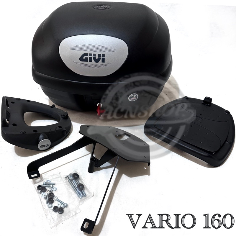 Paketan Box Givi E33 Plus Breket Box Givi Srv Honda Vario 160 New