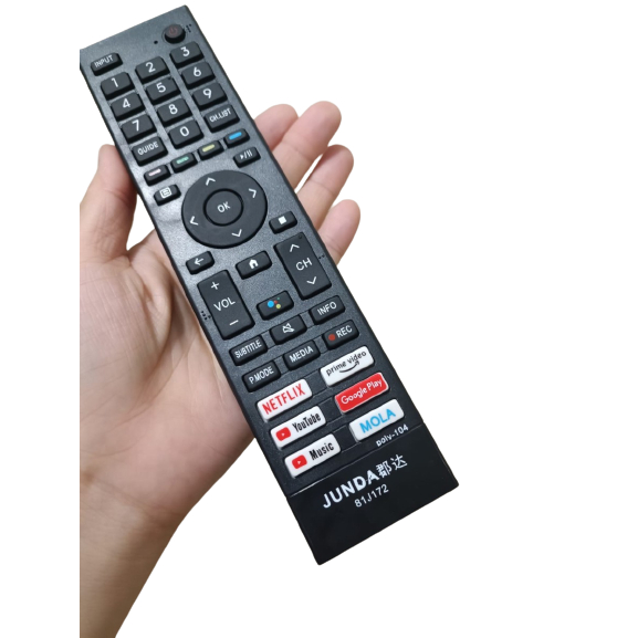 Remote JUNDA POLY 104 Pengganti Untuk Polytron Smart TV Android 81J172