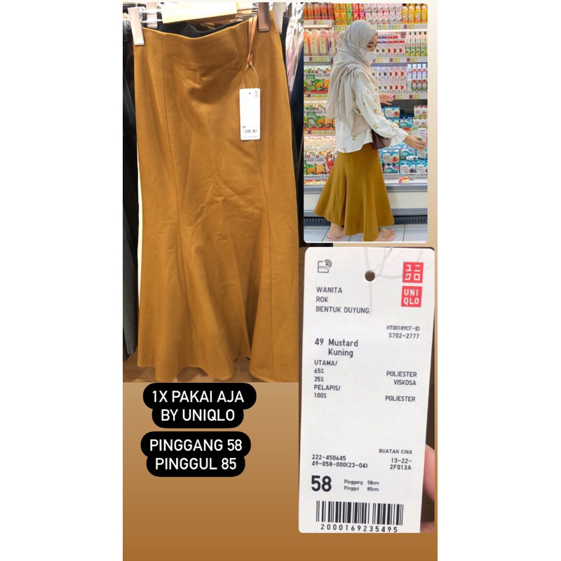 Preloved UNIQLO Rok duyung kondisi bagus