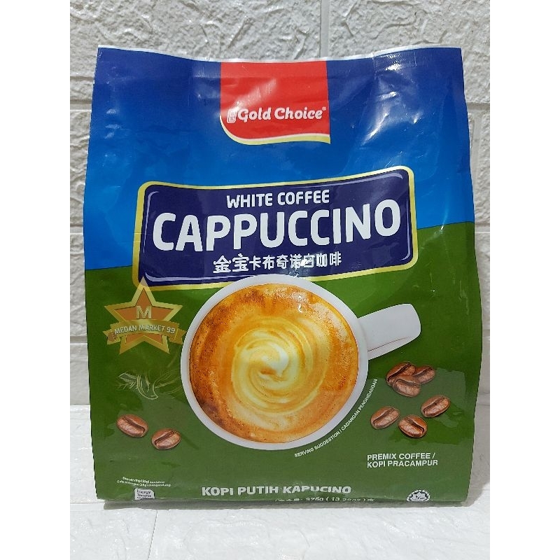 

GOLD CHOICE | WHITE COFFEE CAPPUCCINO | GOLDCHOICE | CAPPUCINO | KOPI | INSTANT | COFFEE