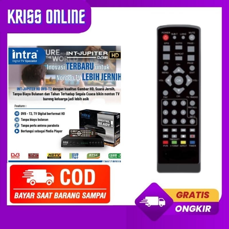 REMOT SET TOP BOX DVB T2 INTRA JUPITER