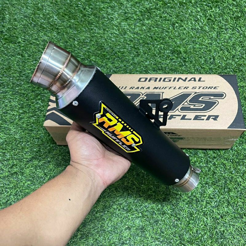 SLINCER KNALPOT KOMPETISI BLACK COATING RMS MUFFLER SARINGAN FULL DAN SETENGAH P25 DM50 BONUS KARDUS