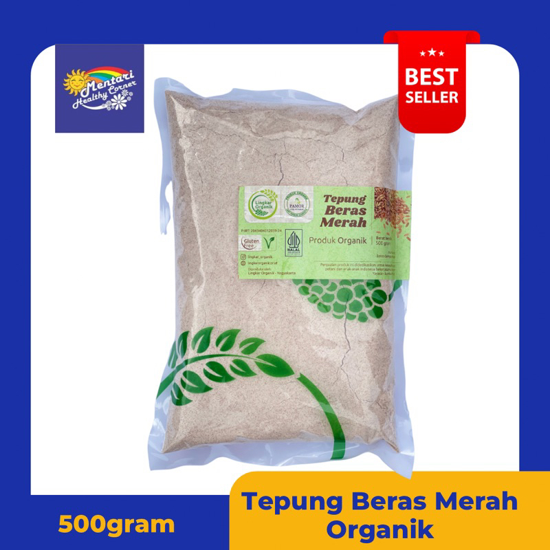 Tepung Beras Merah Lingkar Organik 500gram