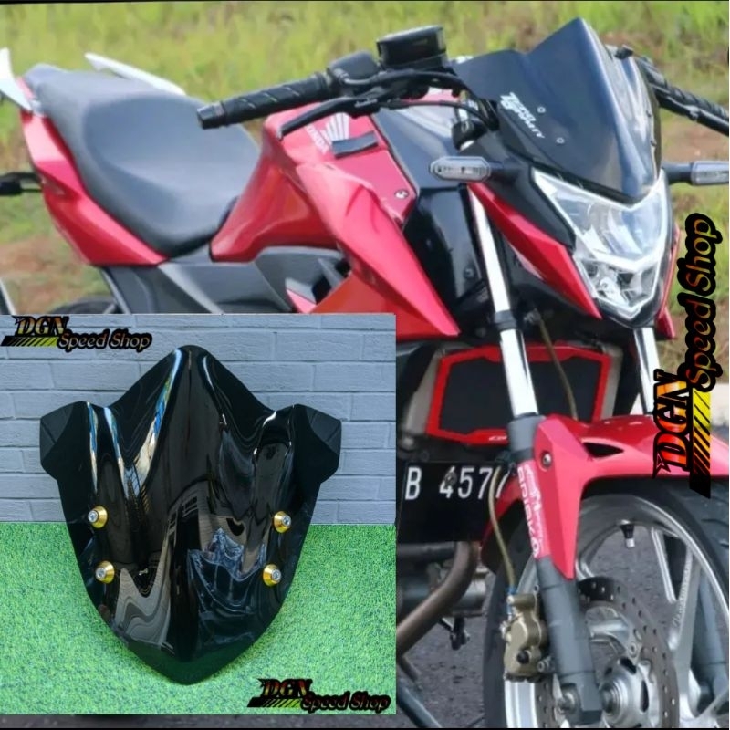 VISOR CB 150R NEW/OLD MODEL TERBARU WINDSHIELD CB 150R PLUS BAUT VARIASI