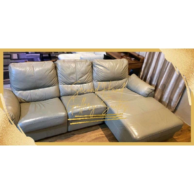 sofa kulit / sofa leather / sofa L / sofa bekas / sofa second / sofa cellini