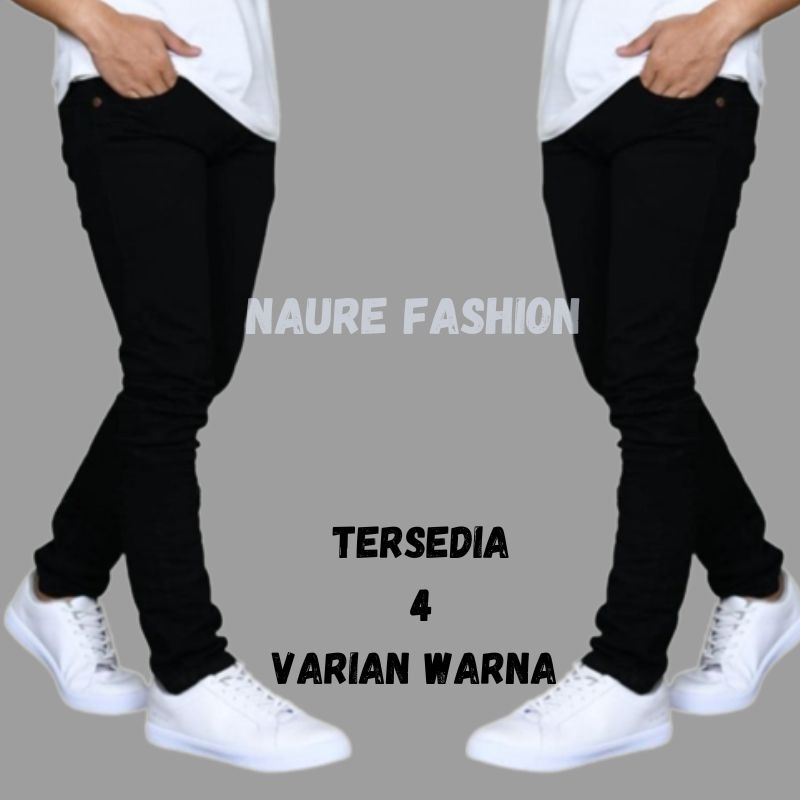 Termurah Celana Panjang Jeans Pria / Celana Pensil Cowok Hitam / Celana Jeans Panjang Pria Slim Fit
