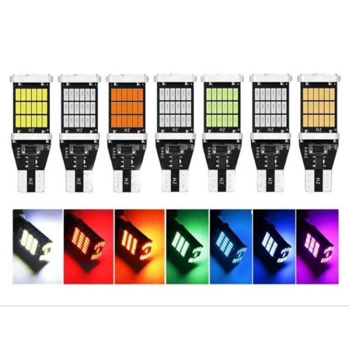 Master619store Super terang Lampu Motor/Mobil T15  45smd Lampu Led Sein Lampu Kota Lampu Senja Mobil Bisa Untuk Motor Sangat Terang Dekorasi Mobil Otomotiv Bisa COD