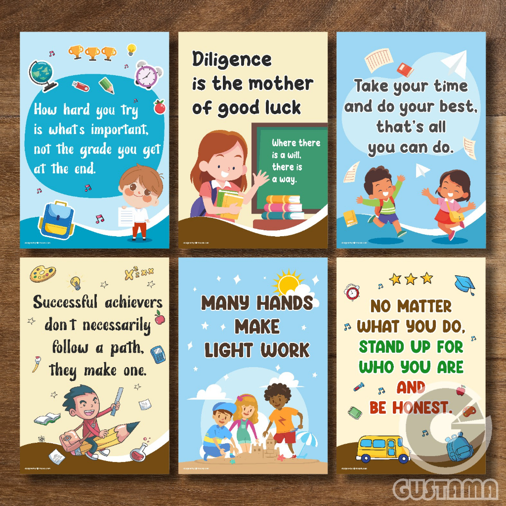 

Poster Qoutes Motivasi Anak Bahasa Inggris Part 1, Poster Edukasi Anak Laminasi A3