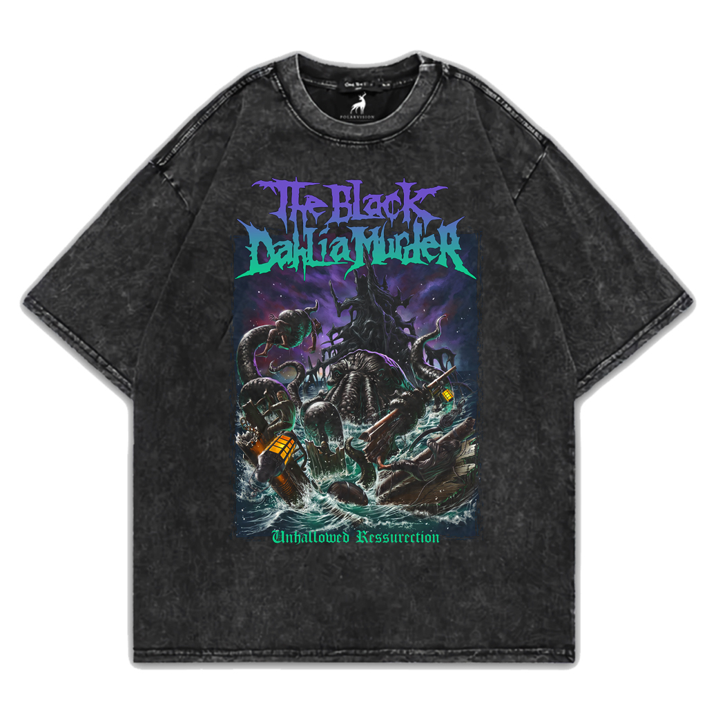 PolarVision T-shirt Musik Band Metal The Black Dahlia Murder Washed Oversize