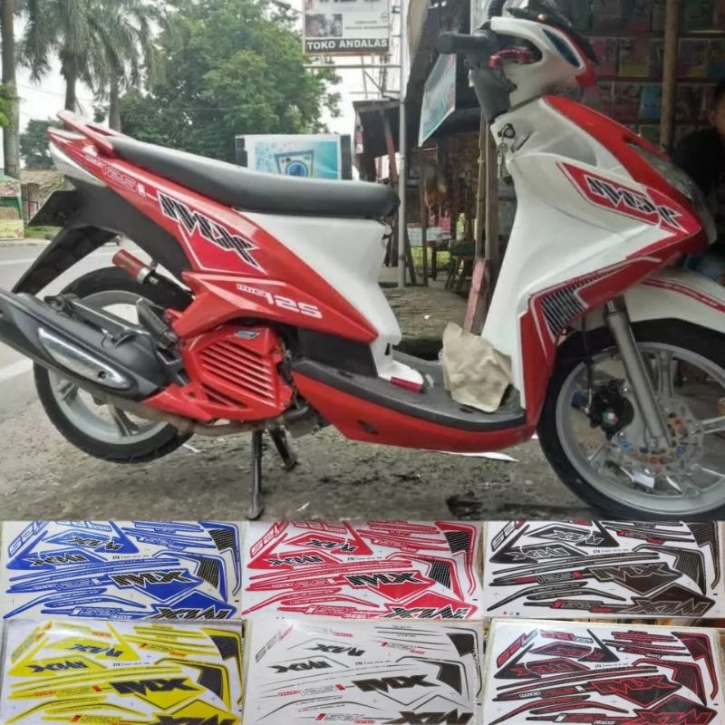 Sticker Xeon MX striping variasi Xeon RC 125 stiker tahuland tahilock aksesoris motor Xeon