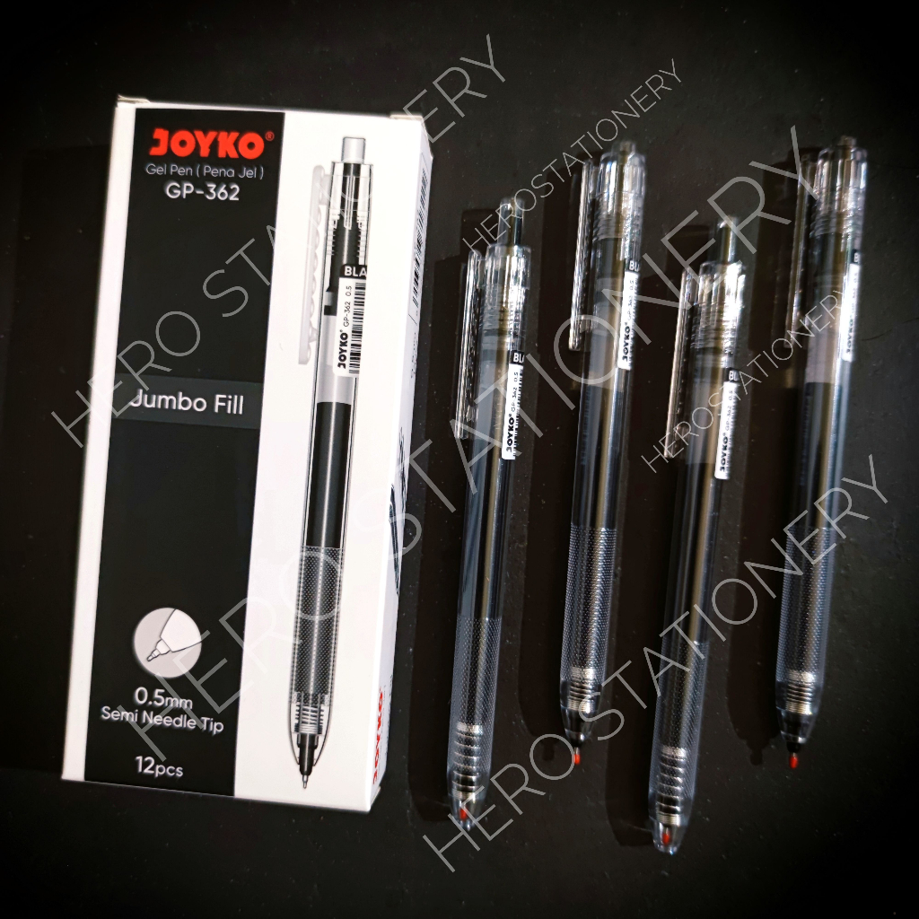 

Pen gel jumbo fill joyko 0.5 mm GP-362 . 12 unit