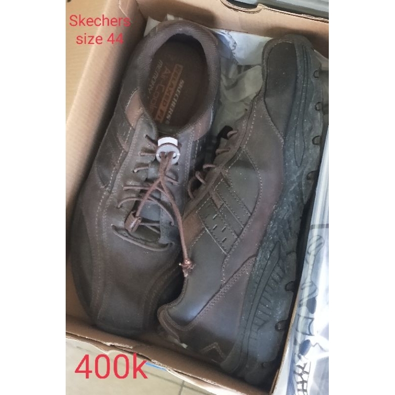 SALE Sepatu Skechers pria Go Walk Relaxed Fit size 44 coklat preloved like new.