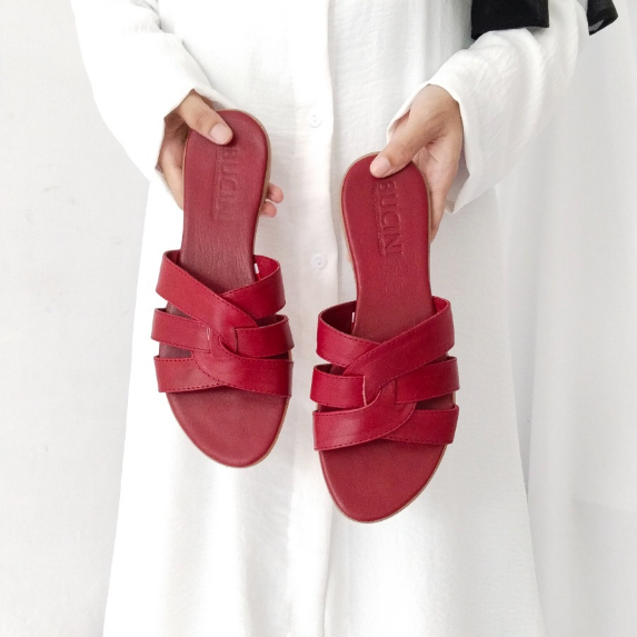 Sandal Slop Wanita Kulit Asli Premium | BUCINI KS 210 D