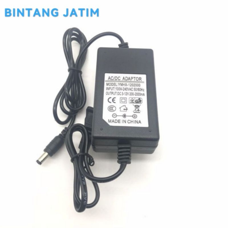 ADAPTOR DC 12V 2A 3A MURNI TRAFO POWER SUPPLY UNTUK LAMPU STRIP ALL CCTV DVR HDD ADP PSU BNC DRAT