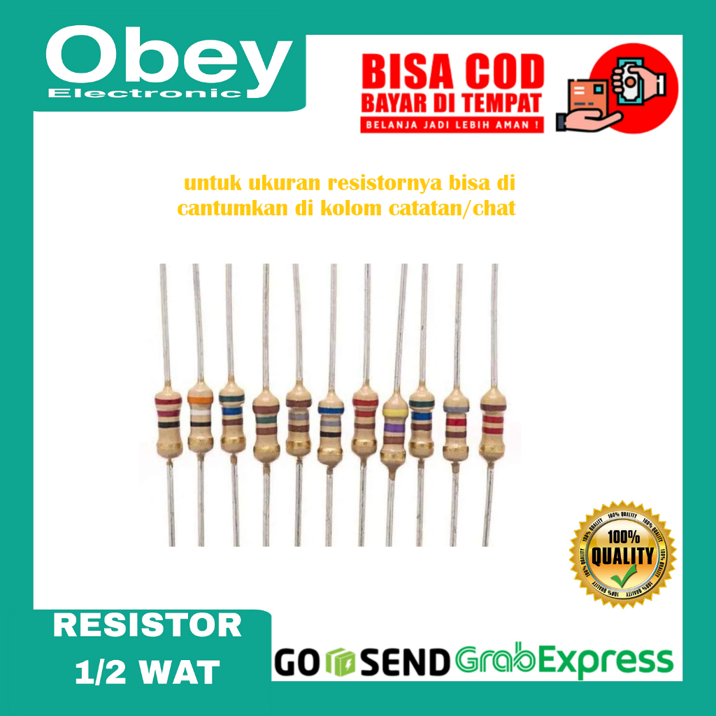 RESISTOR 1/2 WATT 1/2 W per 10 pcs