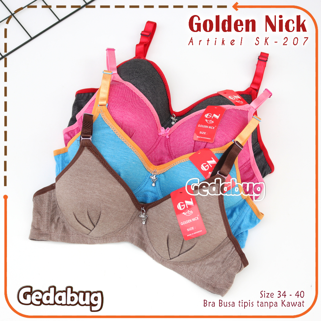 Bra Golden Nick SK 207 | BH wanita dewasa Busa tanpa Kawat | Gedabug