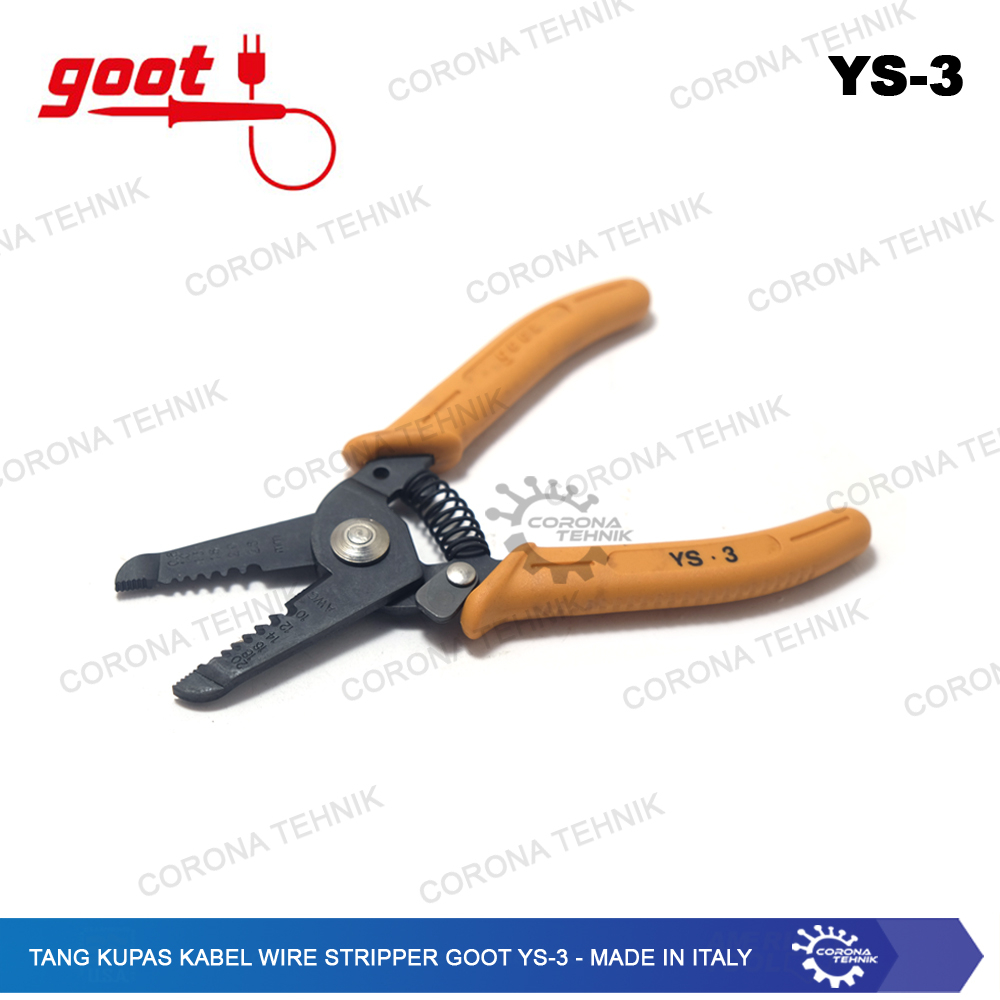 Made in Italy - Tang Kupas Kabel Wire Stripper Goot YS-3