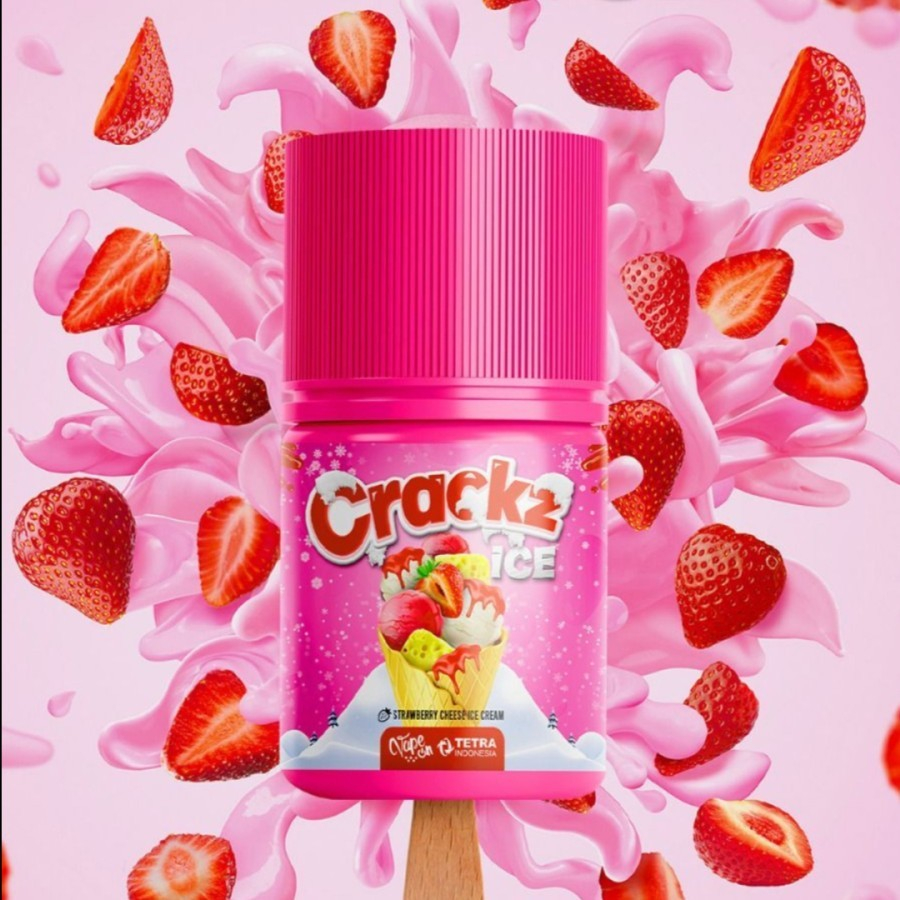 Crackz Ice V1 Strawberry Cheese Ice Cream 60ML by Tetra x Vape On